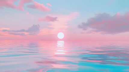 Tranquil Digital Beach Scene at Dusk