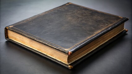 Obraz premium Classic black cover paper texture background designed for vintage aesthetics, ideal for projects needing a timeless and