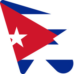 Cuba flag on curser