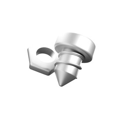 3d icon render bolt and nut