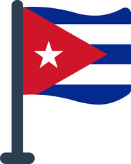 Cuba flag rounded