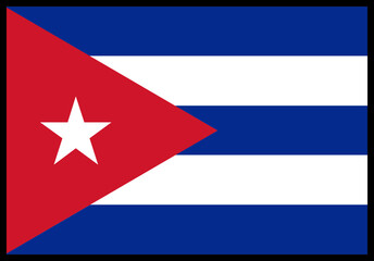 Cuba flag rectangle icon