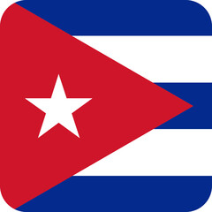 Cuba flag square icon