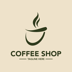 Coffee shop logo design minimalist