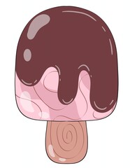 Ice cream coloring picture