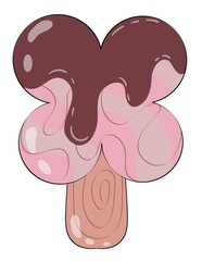 Ice cream coloring picture