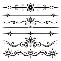 Elegant Decorative Borders and Flourishes