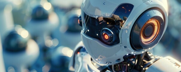 Fototapeta premium Robotic assistant providing tech support and troubleshooting advice, 4K hyperrealistic photo