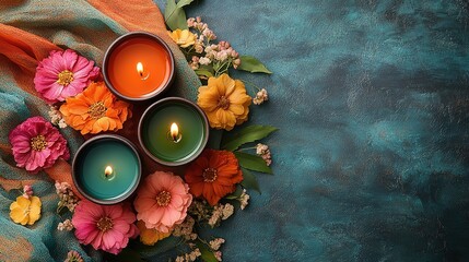 Diwali texture, luxurious and festive, rich hues 