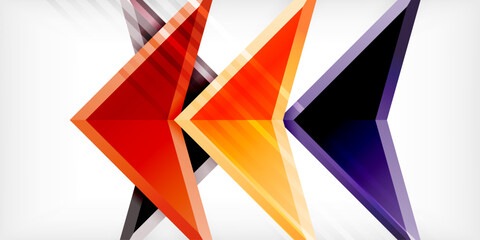 Abstract background color triangles and arrows composition. Vector Illustration For Wallpaper, Banner, Background, Card, Book Illustration, landing page