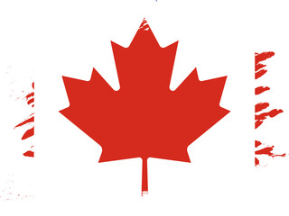 Grunge Brush On Flag Of CANADA