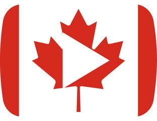 CANADA Flag on video player icon
