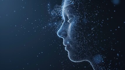 Digital Portrait of a Woman's Profile