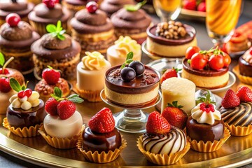Delight in luxurious gourmet treats and exquisite desserts, elegantly presented for celebrations and special occasions, creating unforgettable experiences filled with sweetness and sophistication.