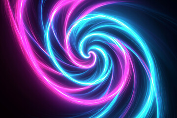 Fototapeta premium A vibrant swirl of pink and blue light creates a dynamic, abstract pattern, evoking a sense of motion and energy.