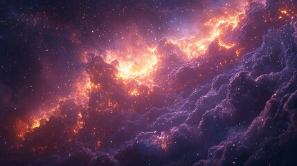 Fototapeta premium Mystical Zodiac Signs in Glowing Cosmic Light