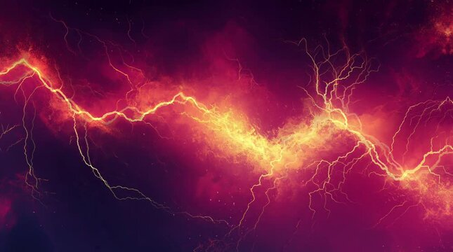lightning and smoke wallpaper. Virtual 4K video animation background with looping time lapse with very smooth graphics.