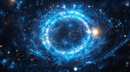 Obraz premium Cosmic Burst with Zodiac Symbols in Space