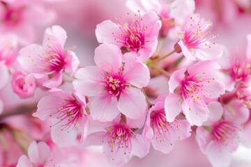 Close-Up of Beautiful Sakura Blossoms Background