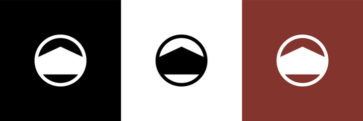 Simple minimalist house logo featuring clean lines and geometric shapes, perfect for modern architecture, real estate, or home-related businesses. Stylish, elegant, and contemporary design