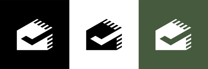 Simple minimalist house logo featuring clean lines and geometric shapes, perfect for modern architecture, real estate, or home-related businesses. Stylish, elegant, and contemporary design