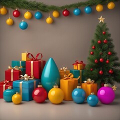 Weihnachten Beleuchtung Deko bunt. Generative AI Technologie