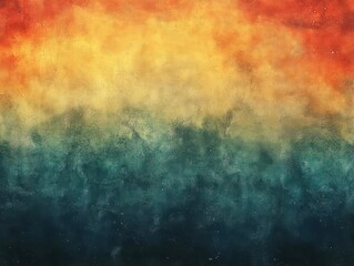 Fototapeta premium a gradient background filled with orange teal beige and yellow tones featuring a grainy texture that adds depth creating a striking visual for posters or banners