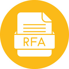RFA File Format Vector Icon Design