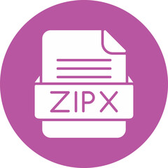 ZIPX File Format Vector Icon Design