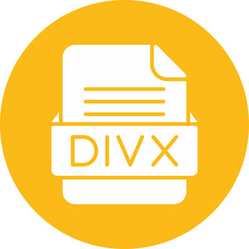 DIVX File Format Vector Icon Design