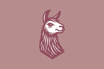 Llama head. Logo, emblem, icon © Victoria