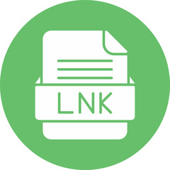 LNK File Format Vector Icon Design