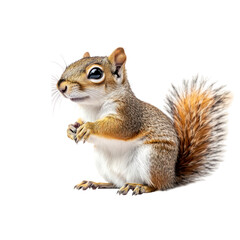 Fototapeta premium Cute Squirrel Portrait Isolated on a Transparent Background