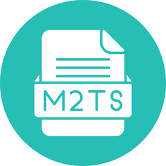 M2TS File Format Vector Icon Design