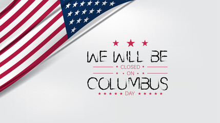 Obraz premium An American flag-themed background for Columbus Day, highlighting themes of exploration and national identity