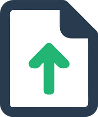 Upload File Icon with Upward Arrow Symbol.