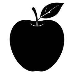 apple on a black