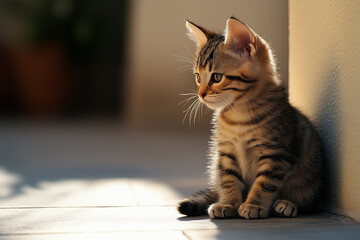 Obraz premium Adorable and Cute Kitten Background