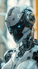 Futuristic robot companion, 4K hyperrealistic photo