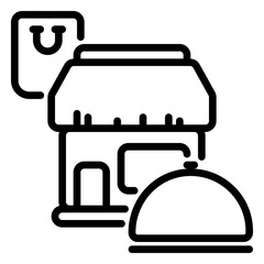 Store icon, line icon style