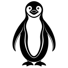 penguin on white