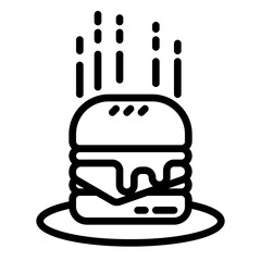Burger icon, line icon style