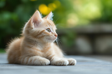 Obraz premium Adorable and Cute Kitten Background