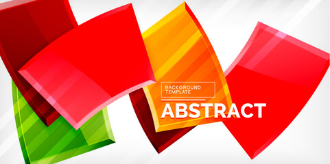 Obraz premium Colorful geometric abstract shapes. Illustration For Wallpaper, Banner, Background, Card, Book Illustration, landing page