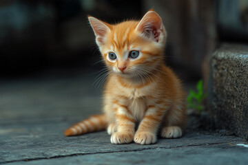 Obraz premium Adorable and Cute Kitten Background