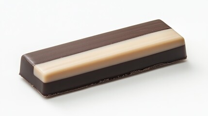 Elegant Chocolate Bar on White Background