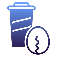 Coffee icon, gradient icon style