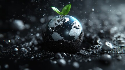 thought-provoking visual contrasting cracked earth with flourishing landscapes emphasizing the need for urgent climate action to save our planet