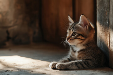 Obraz premium Adorable and Cute Kitten Background