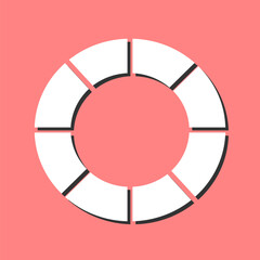 Naklejka premium Life Preserver Vector Icon
